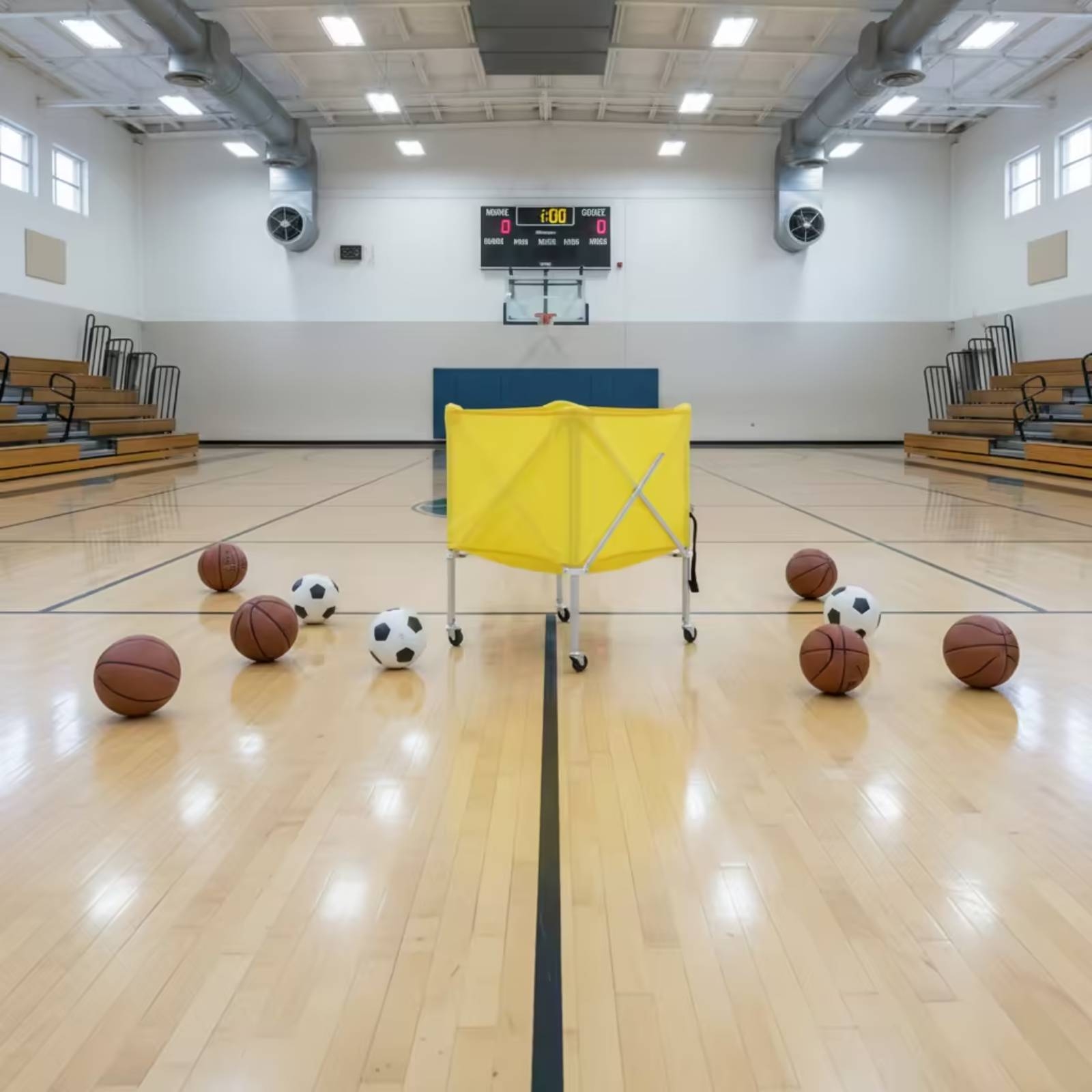 Collapsible Ball Cart Four-Whe - Sports Equipment Cart review and price