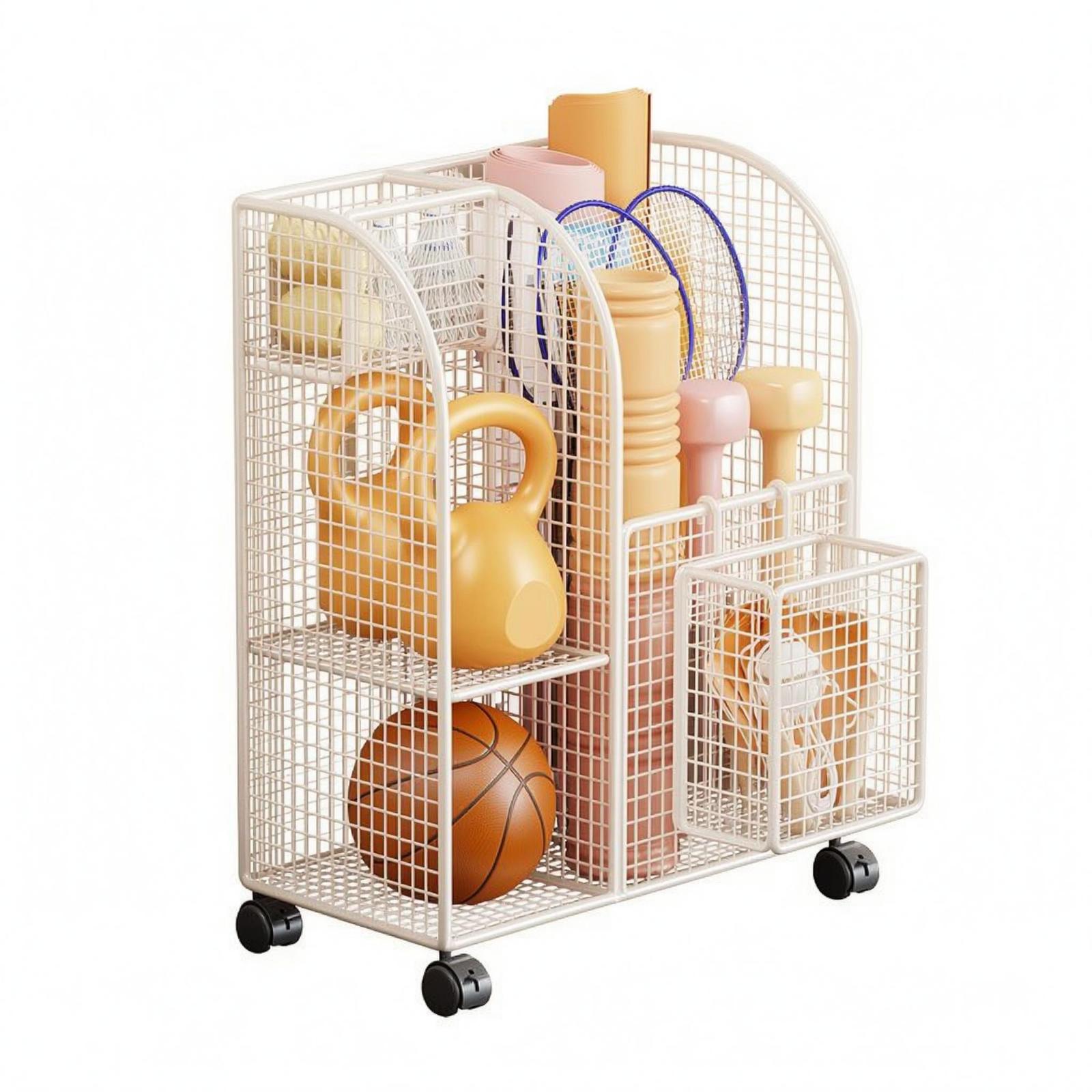 Multi Section Metal Wire Stora - Sports Equipment Cart review and price