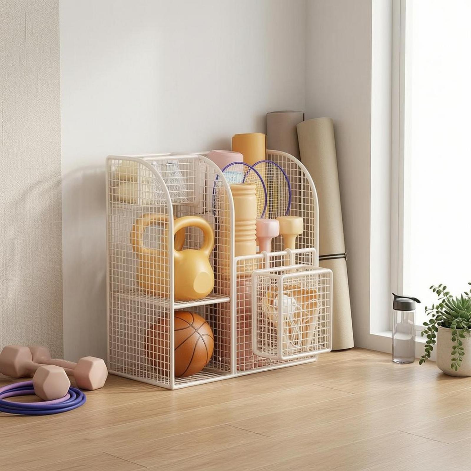 Multi Section Metal Wire Stora - Sports Equipment Cart review and price